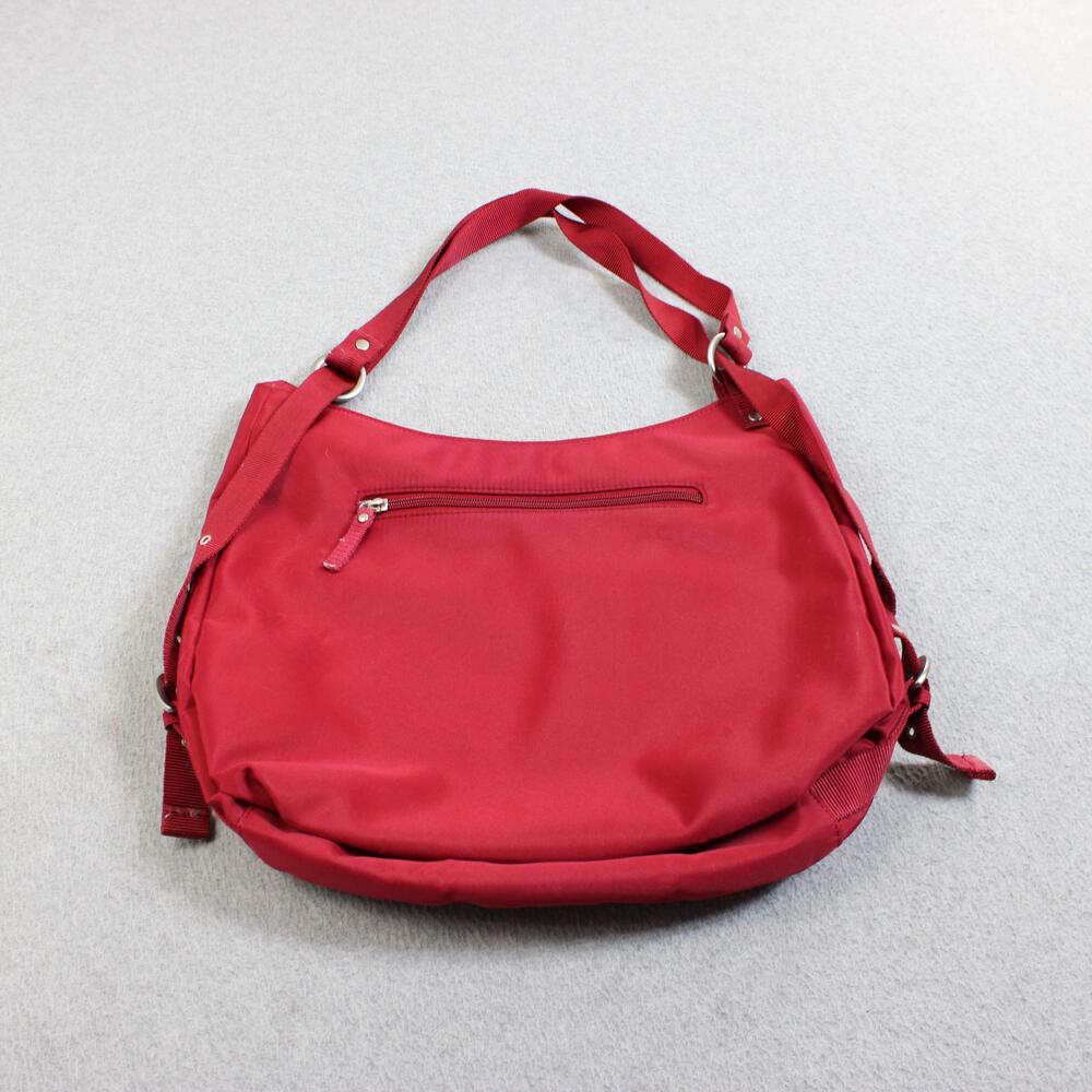 Ellington Hobo Bag Womens Large Red Nylon Shoulder Purse Zip Pockets Everyday